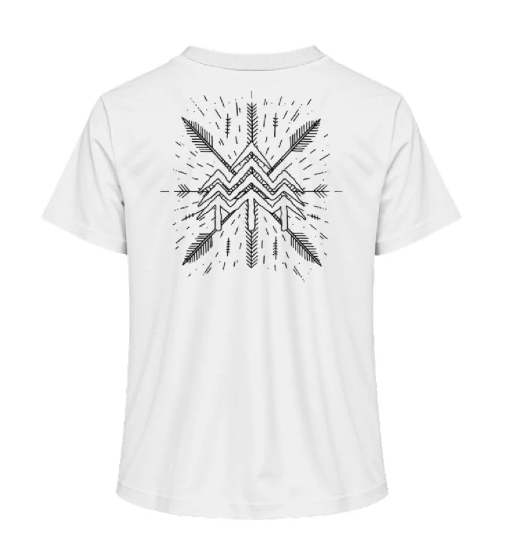 Men's button - front t - shirts with a unique artistic printLogo mit Pfeilen  - Bio Damen Shirt