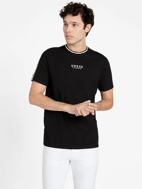 Men's long - sleeve henley t - shirts with button - down placketsManny Plaid Crewneck Tee