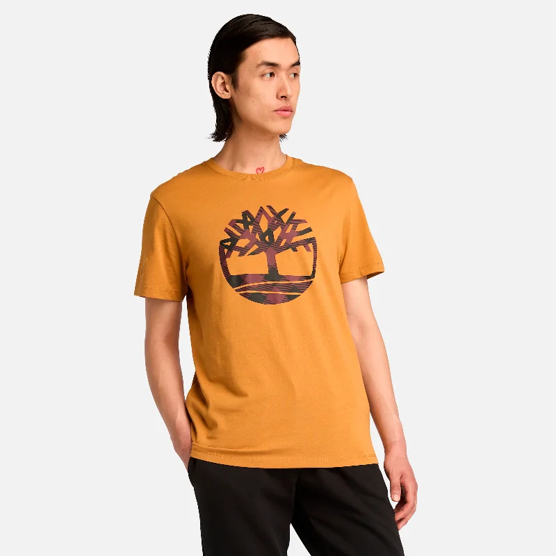 Men's smart - casual checkered t - shirts for semi - formal occasionsMen's Plaid Logo Short Sleeve T-Shirt