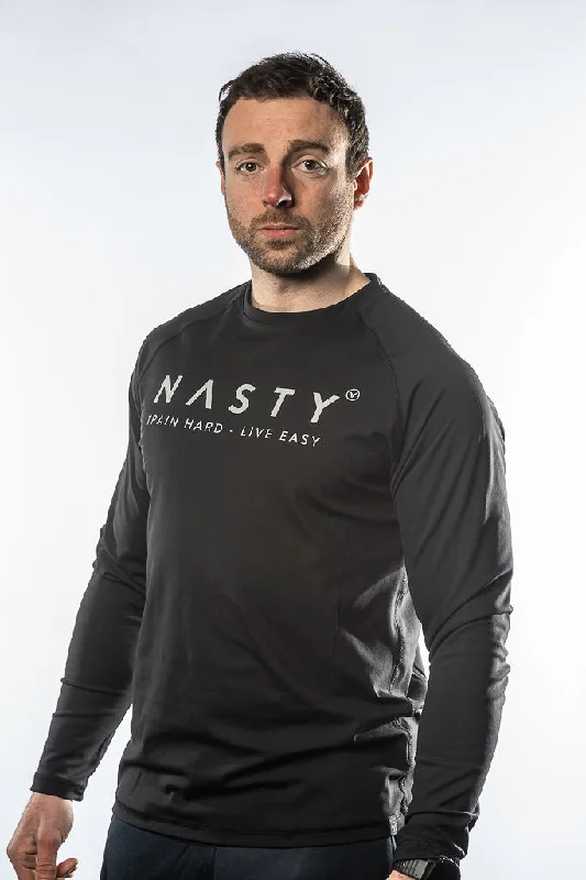 Men's distressed denim - look t - shirts with a rugged appealMurph Long Sleeve Tee | Train Hard