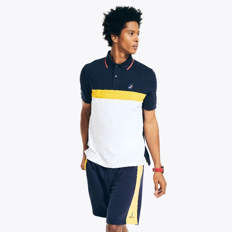 Men's smart - casual checkered t - shirts for semi - formal occasionsNautica Mens Classic Fit Chest-Stripe Polo