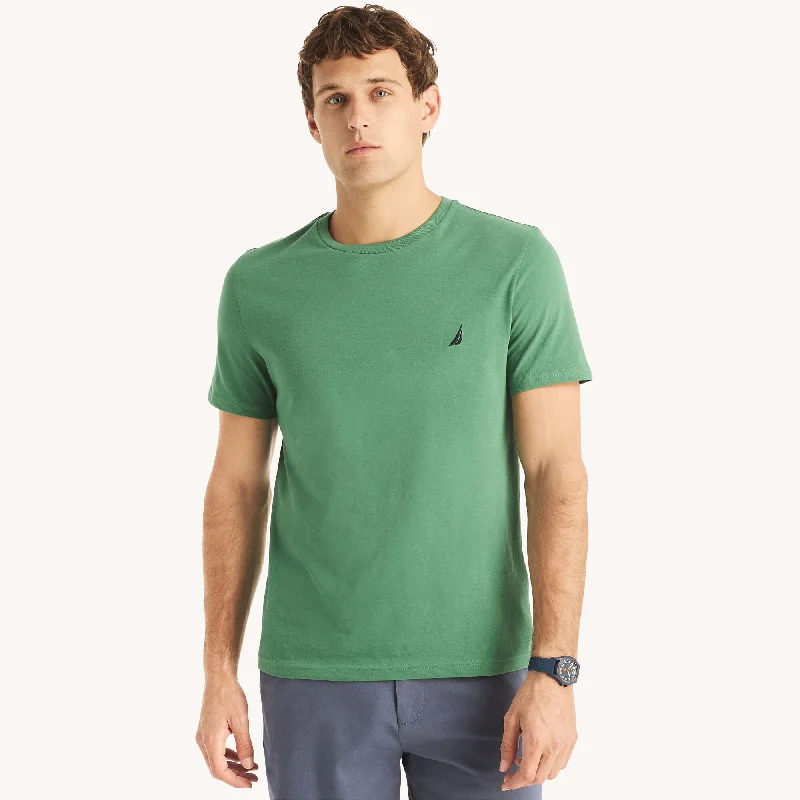 Men's moisture - wicking athletic t - shirts for intense workoutsNautica Mens Solid Crewneck T-Shirt