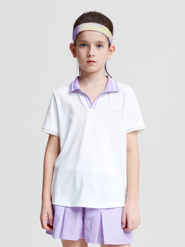 Men's button - front t - shirts with a unique artistic printOpen Back V-Neck Polo