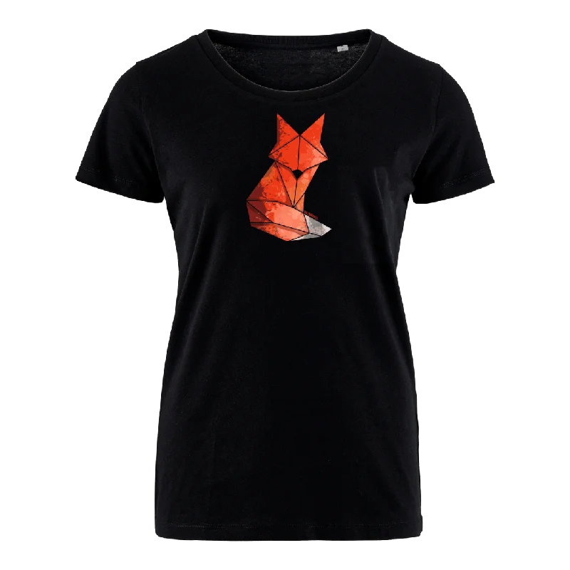 Men's long - sleeve henley t - shirts with button - down placketsOrigami Fuchs - Bio Damen Shirt