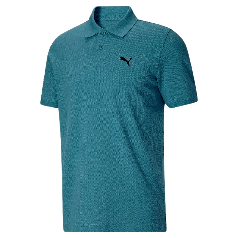 Men's polo t - shirts with a contrast collar for a preppy lookPUMA Men's Essential Pique Polo