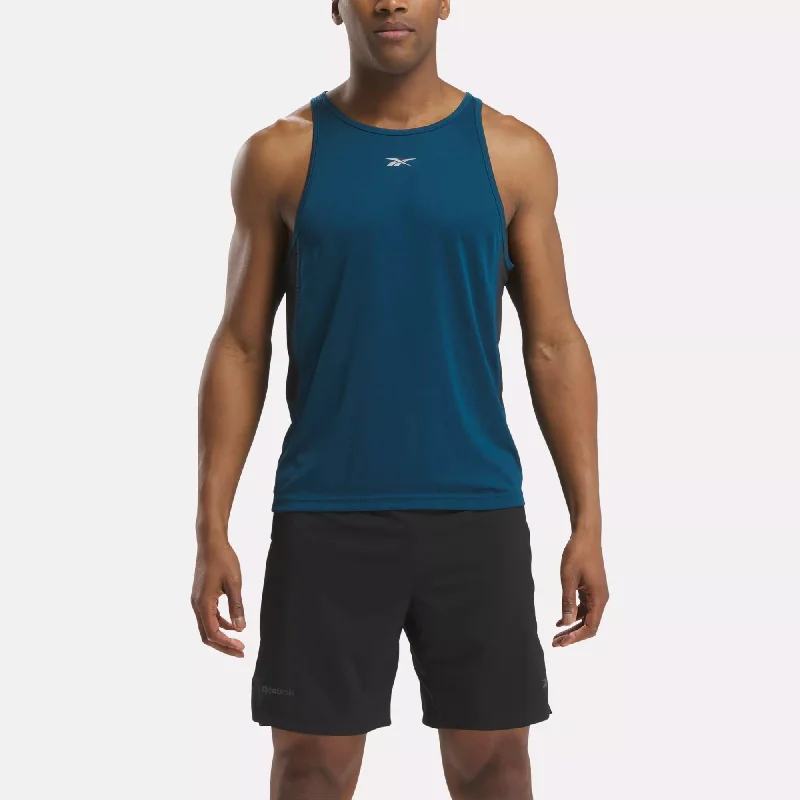 Men's long - sleeve henley t - shirts with button - down placketsRBK-DRY Running Singlet