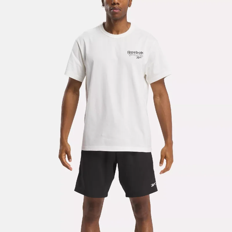 Men's distressed denim - look t - shirts with a rugged appealReebok Identity Brand Proud Graphic Short Sleeve T-Shirt