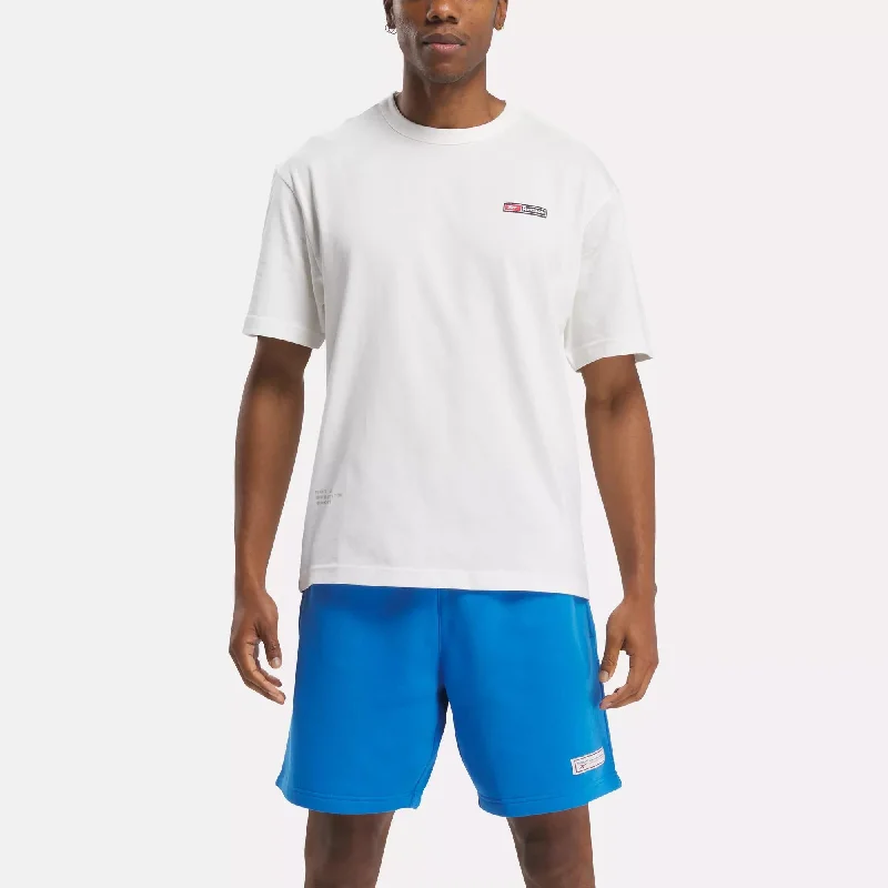 Men's antimicrobial t - shirts for odor - free freshness during travelReebok Identity Logo Mash-Up T-Shirt