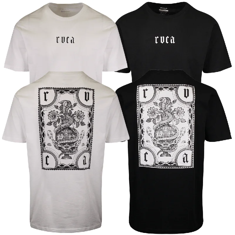 Men's tie - dye t - shirts with a bohemian styleRVCA Men's Day Shift S/S T-Shirt (S09)
