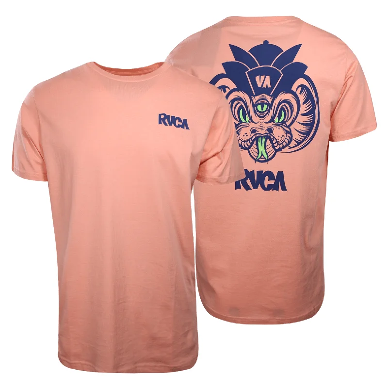 Men's mock - neck t - shirts with a modern and sleek styleRVCA Men's Salmon Roberto Relaxed Fit S/S T-Shirt (S29)