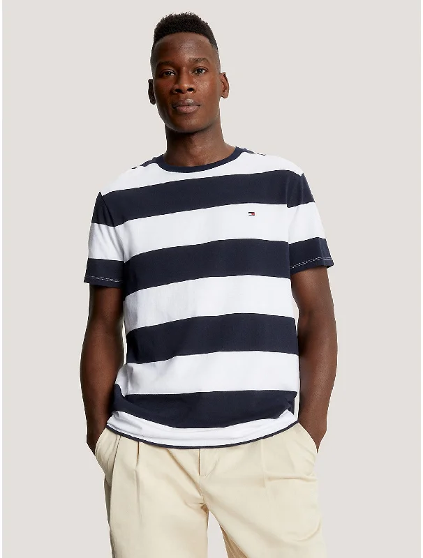 Men's printed Hawaiian t - shirts for tropical vacationsTommy Hilfiger Men's Rugby Stripe T-Shirt