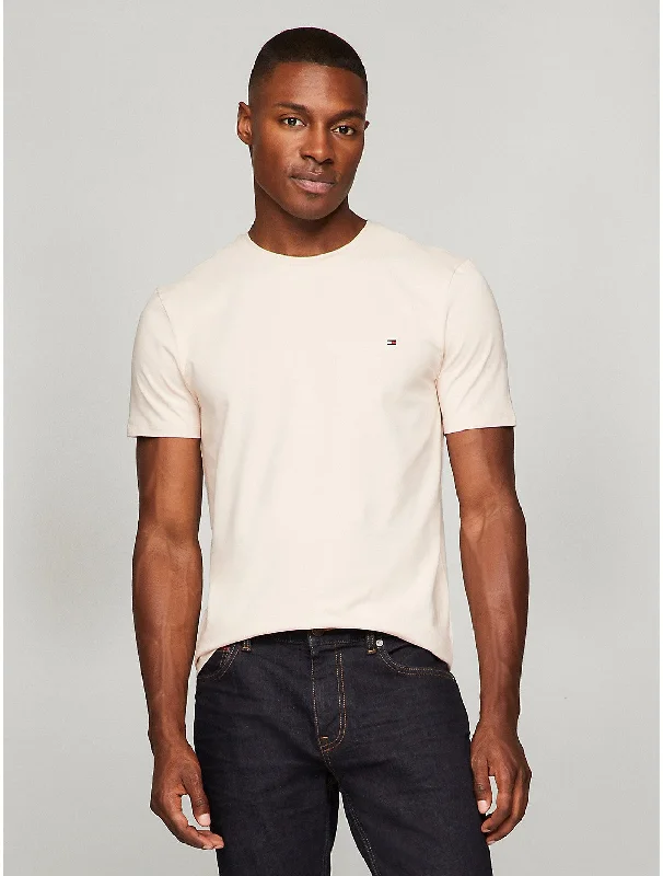 Men's short - sleeve linen t - shirts for summer beach outingsTommy Hilfiger Men's Slim Fit Solid T-Shirt