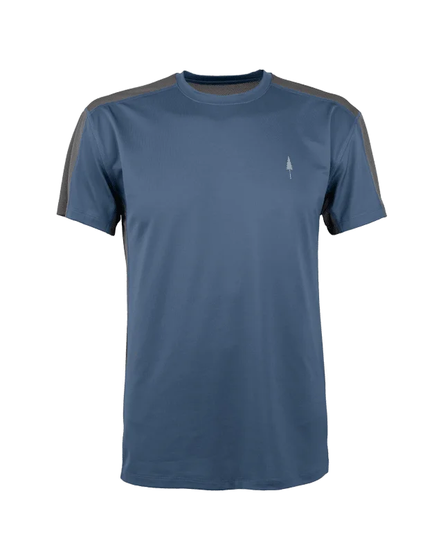 Men's ribbed t - shirts with a textured finish for added styleTreeShirt Active Marine Teal