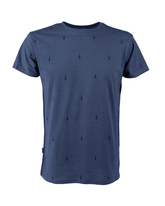 Men's tie - dye t - shirts with a bohemian styleTreeShirt Allover Navy Mel