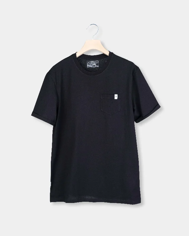Men's ribbed t - shirts with a textured finish for added styleTreeShirt Pocket Black