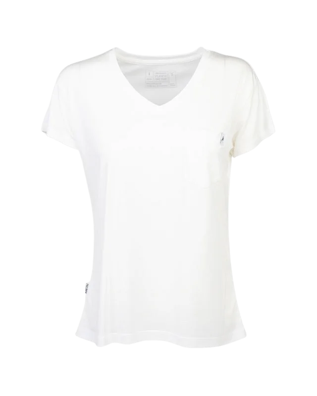 Men's smart - casual checkered t - shirts for semi - formal occasionsTreeShirt Pocket V-Neck Women White