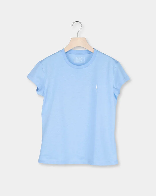 Men's thermal t - shirts with a high - neck design for cold weatherTreeShirt Women Sky Blue