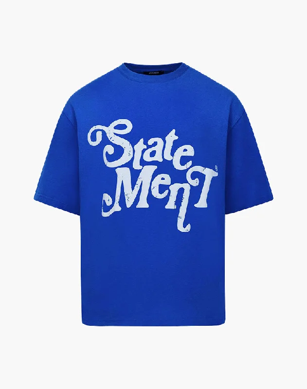 Men's antimicrobial t - shirts for odor - free freshness during travelTWISTS TEE (BLUE)