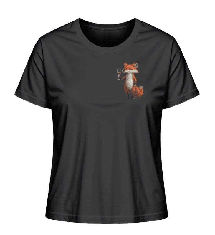 Men's short - sleeve linen t - shirts for summer beach outingsVino Fox - Bio Damen Shirt