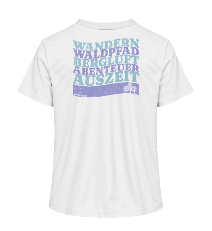 Men's thermal t - shirts with a high - neck design for cold weatherWandern Backprint  - Bio Damen Shirt