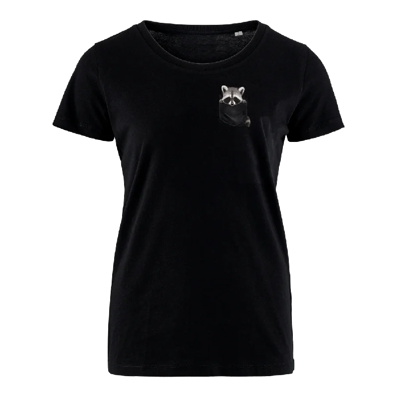 Men's organic cotton crew - neck t - shirts for everyday comfortWaschbär Tasche - Bio Damen Shirt