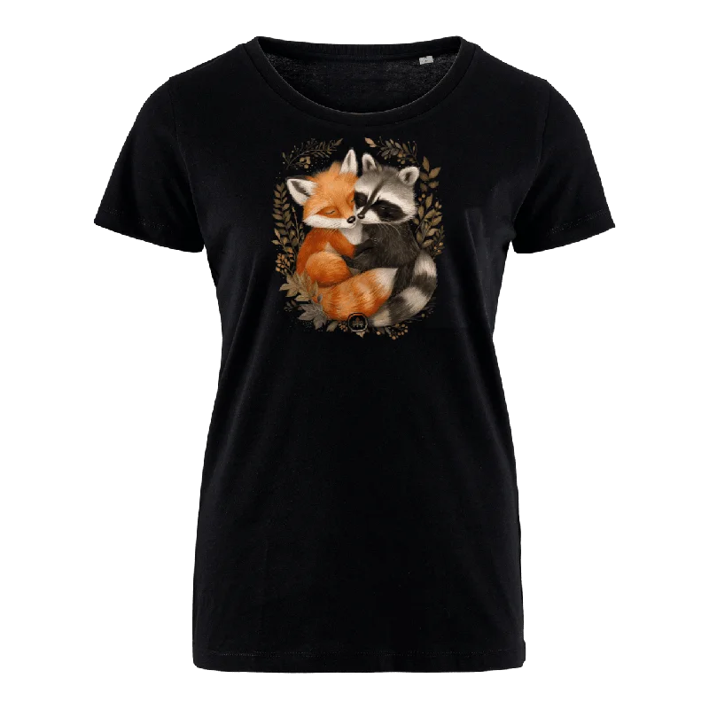 Men's plus - size pocket t - shirts with a classic lookWaschbär und Fuchs - Bio Damen Shirt Men's plus - size pocket t - shirts with a classic lookWaschbär und Fuchs - Bio Damen Shirt
