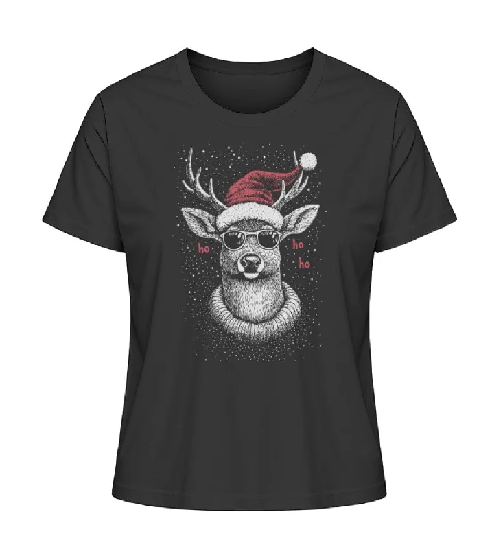 Men's polo t - shirts with a contrast collar for a preppy lookWeihnachtshirsch  - Bio Damen Shirt