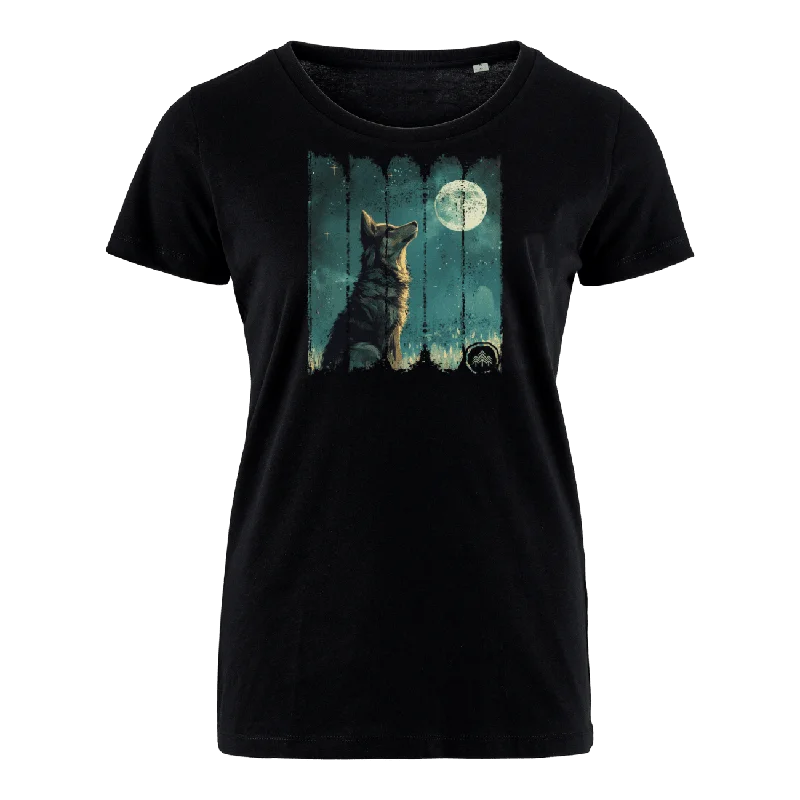 Men's polo t - shirts with a contrast collar for a preppy lookWolf bei Nacht - Bio Damen Shirt Men's polo t - shirts with a contrast collar for a preppy lookWolf bei Nacht - Bio Damen Shirt
