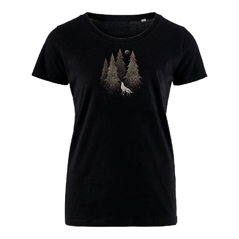 Men's smart - casual checkered t - shirts for semi - formal occasionsWolf im Wald gesprenkelt - Bio Damen Shirt