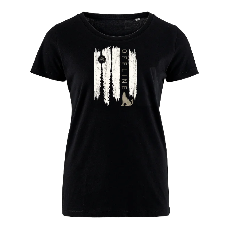 Men's button - front t - shirts with a unique artistic printWolf-Offline - Bio Damen Shirt